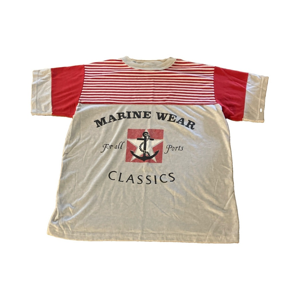 Vintage Huntington Ridge T Shirt Medium? Marine Wear Graphic Made in USA